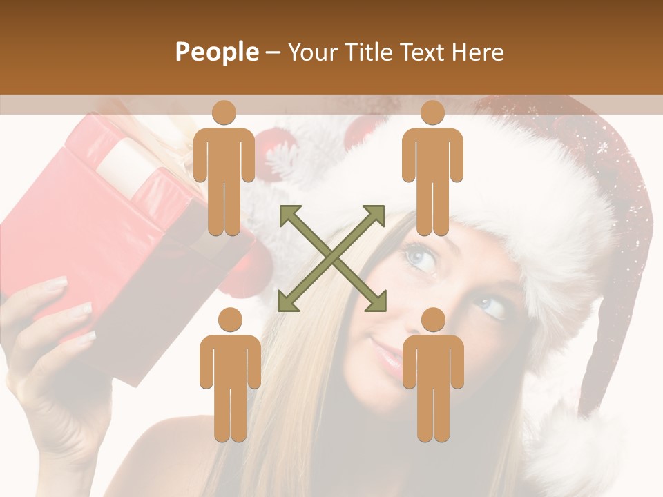 Cheerful Ribbon Holiday PowerPoint Template