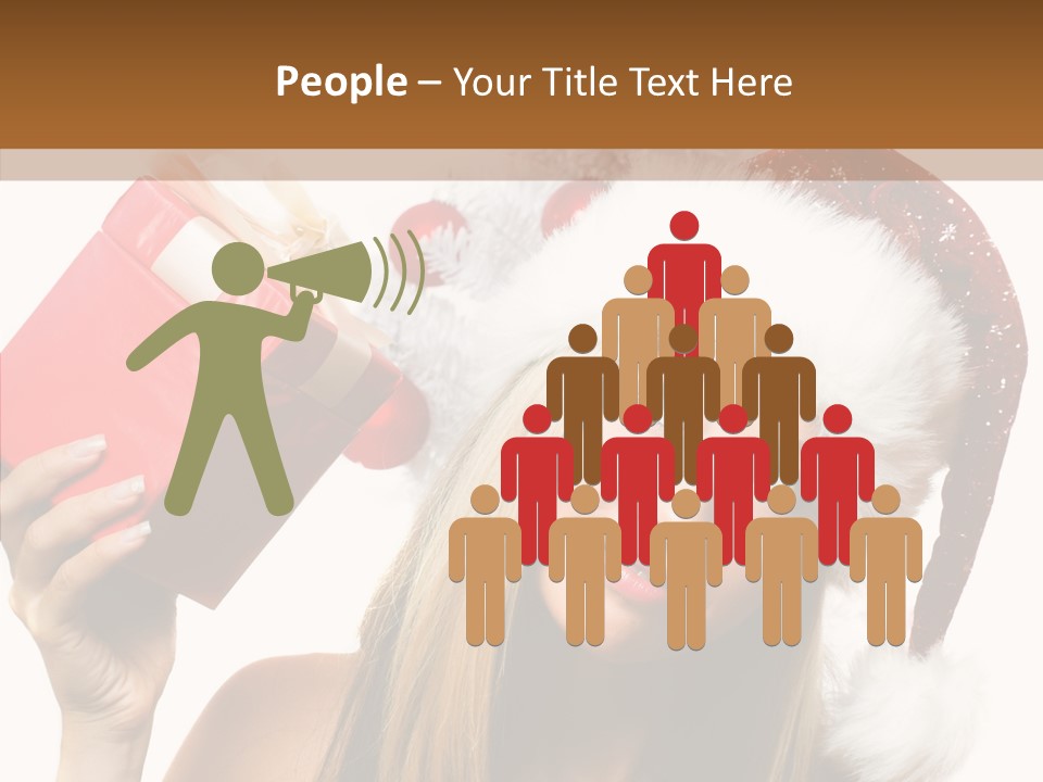 Cheerful Ribbon Holiday PowerPoint Template