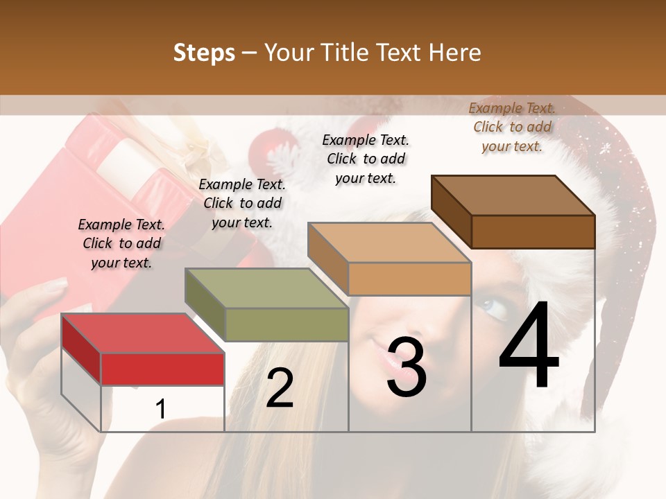 Cheerful Ribbon Holiday PowerPoint Template