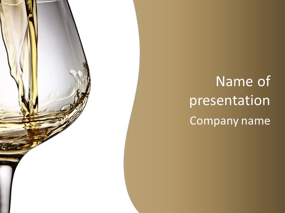 Snifter Close Up Drink PowerPoint Template