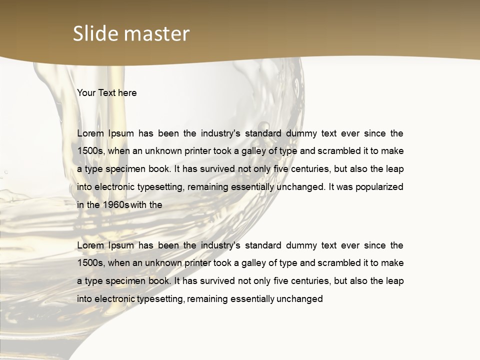 Snifter Close Up Drink PowerPoint Template