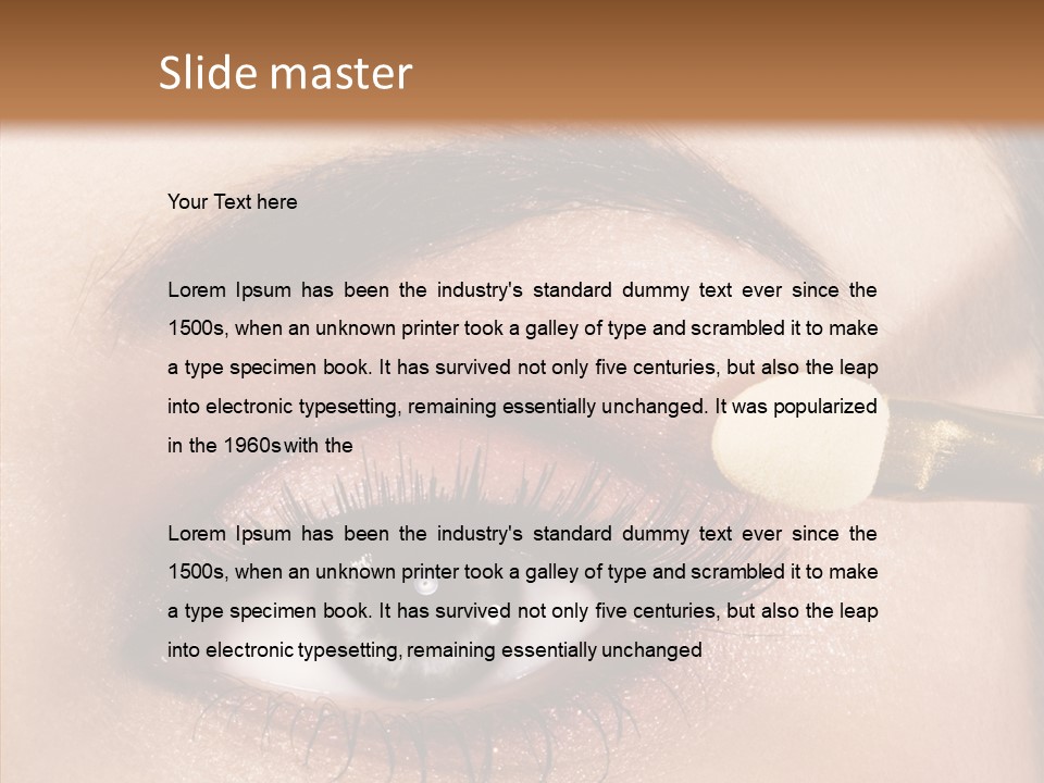 Salon Woman Eyeshadow PowerPoint Template
