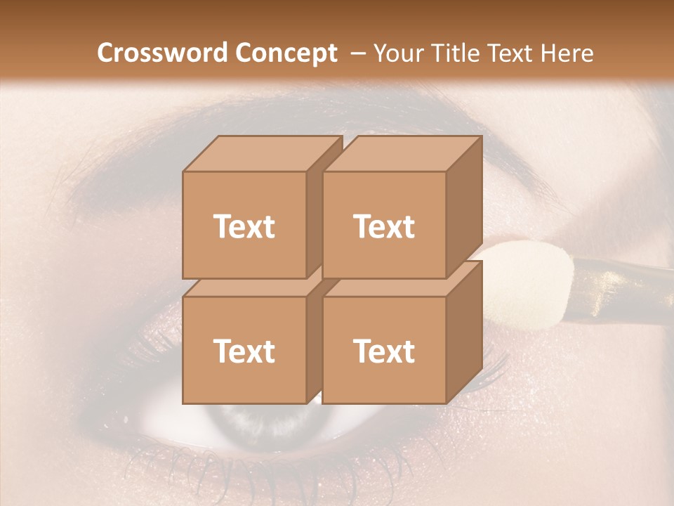 Salon Woman Eyeshadow PowerPoint Template