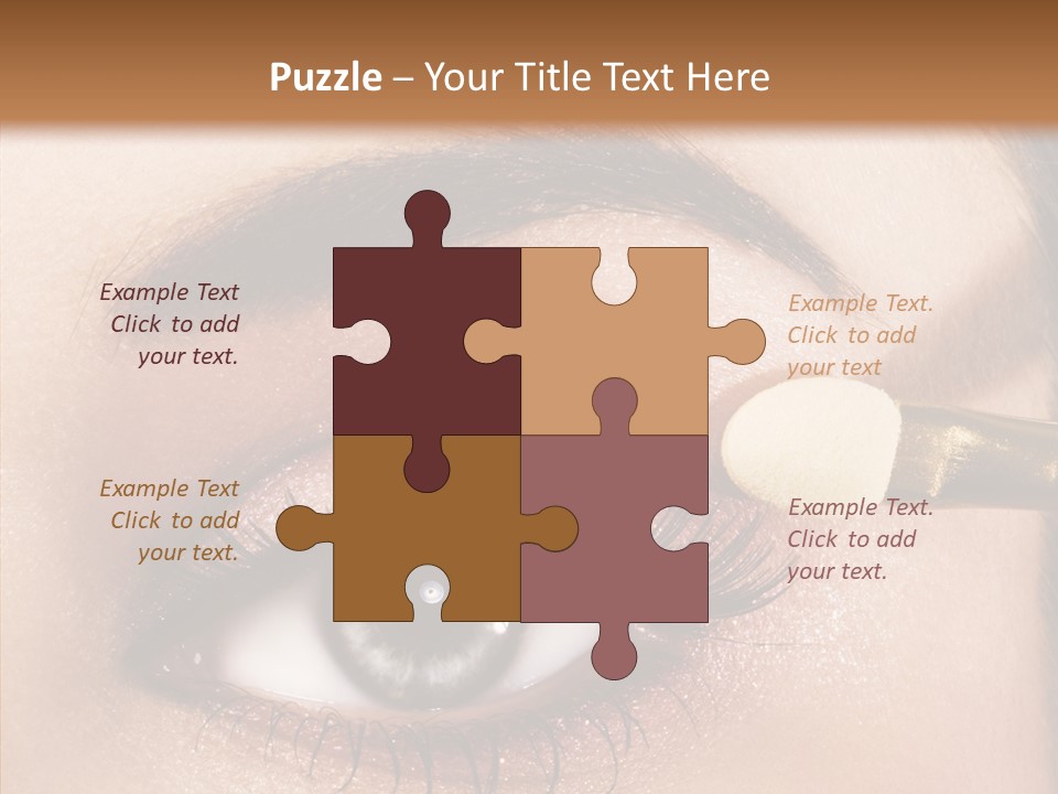 Salon Woman Eyeshadow PowerPoint Template