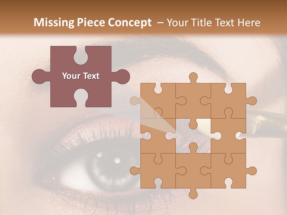 Salon Woman Eyeshadow PowerPoint Template