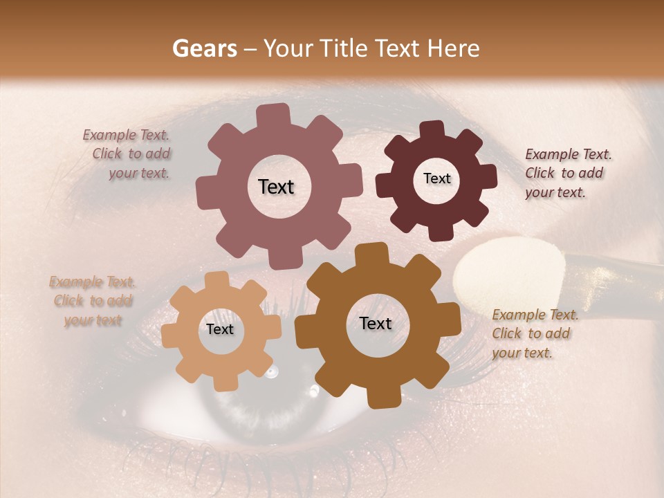 Salon Woman Eyeshadow PowerPoint Template