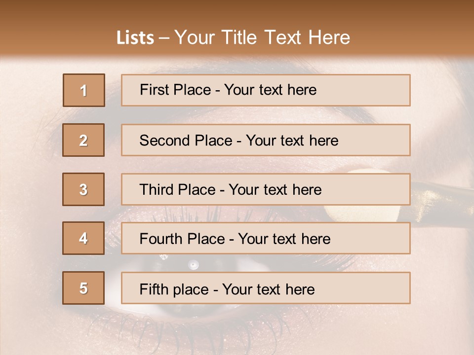 Salon Woman Eyeshadow PowerPoint Template
