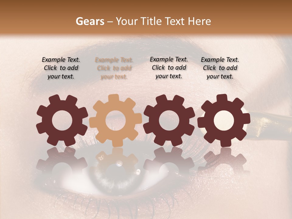 Salon Woman Eyeshadow PowerPoint Template