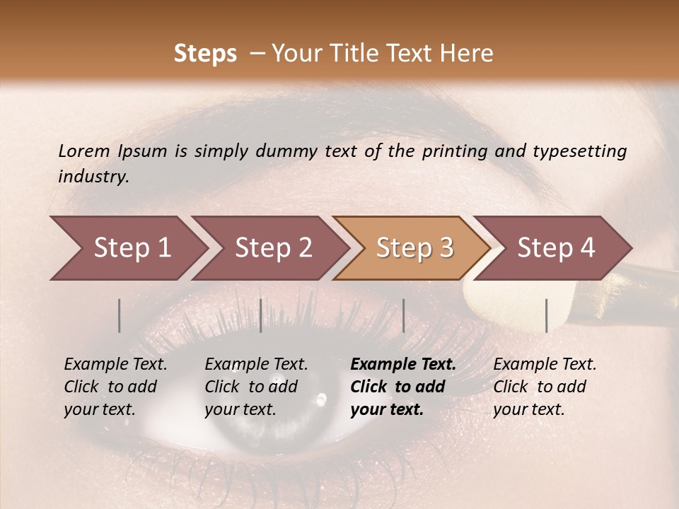 Salon Woman Eyeshadow PowerPoint Template