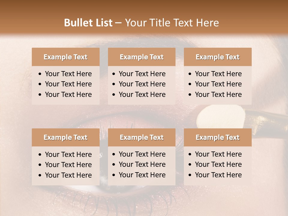 Salon Woman Eyeshadow PowerPoint Template