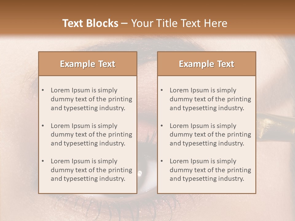 Salon Woman Eyeshadow PowerPoint Template