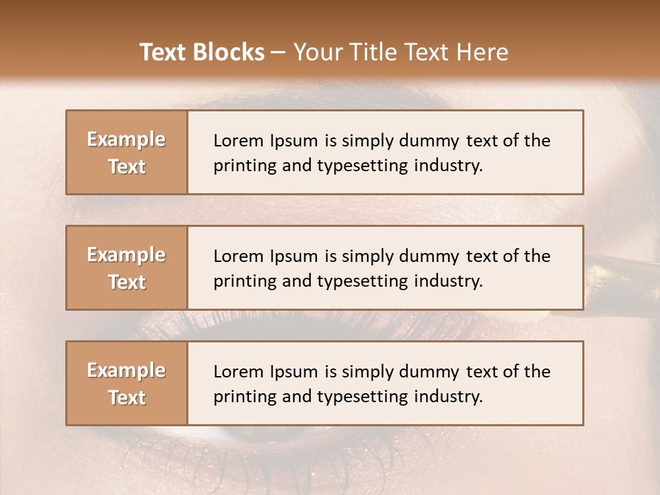 Salon Woman Eyeshadow PowerPoint Template