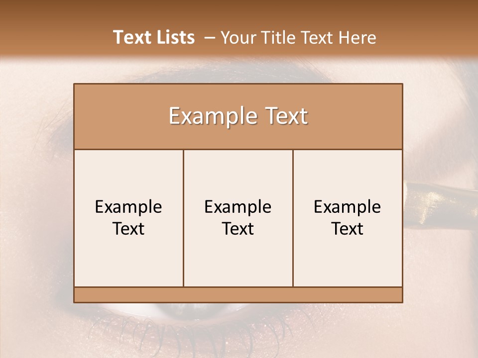 Salon Woman Eyeshadow PowerPoint Template