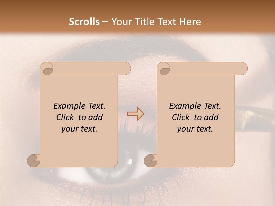 Salon Woman Eyeshadow PowerPoint Template