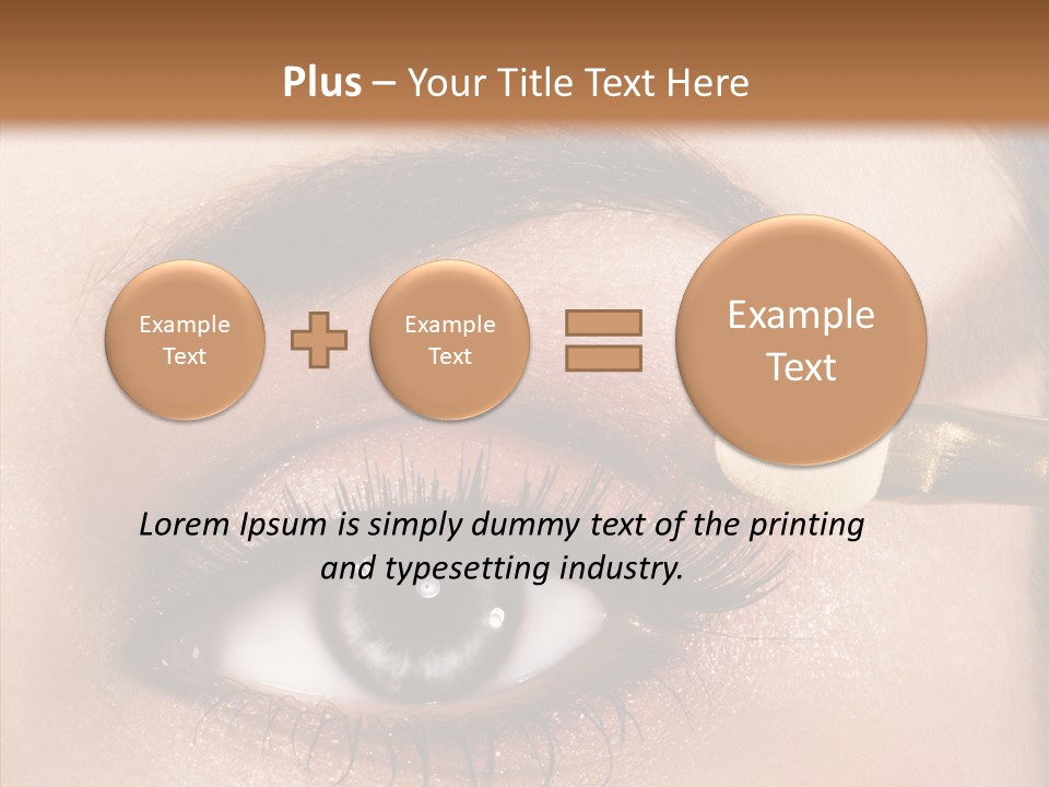 Salon Woman Eyeshadow PowerPoint Template