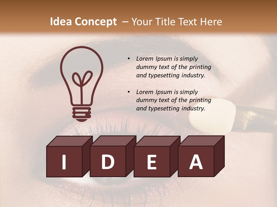 Salon Woman Eyeshadow PowerPoint Template