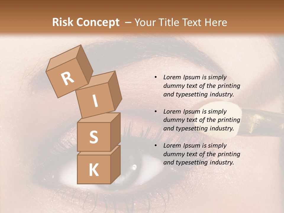 Salon Woman Eyeshadow PowerPoint Template