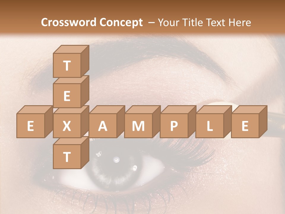 Salon Woman Eyeshadow PowerPoint Template