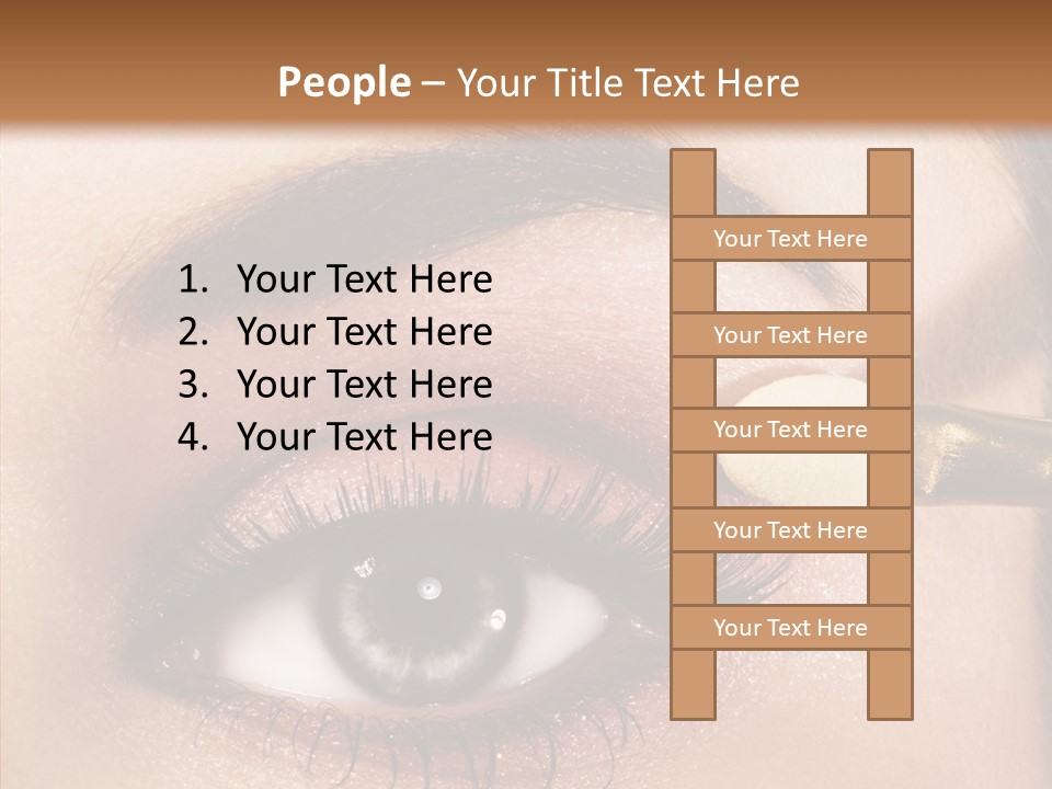 Salon Woman Eyeshadow PowerPoint Template