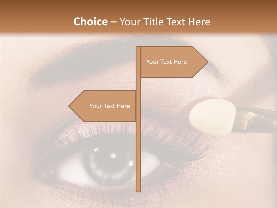Salon Woman Eyeshadow PowerPoint Template