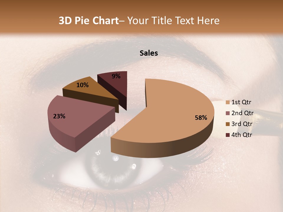 Salon Woman Eyeshadow PowerPoint Template