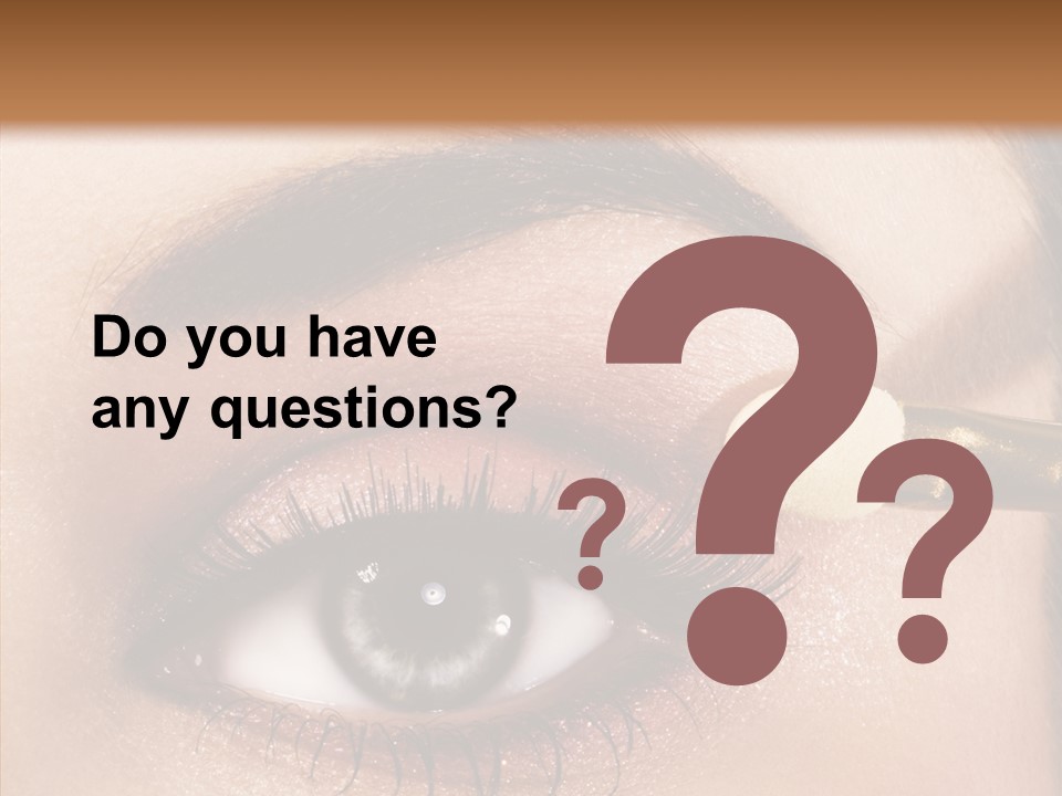 Salon Woman Eyeshadow PowerPoint Template