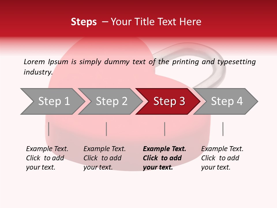 Secure Heart Sign PowerPoint Template