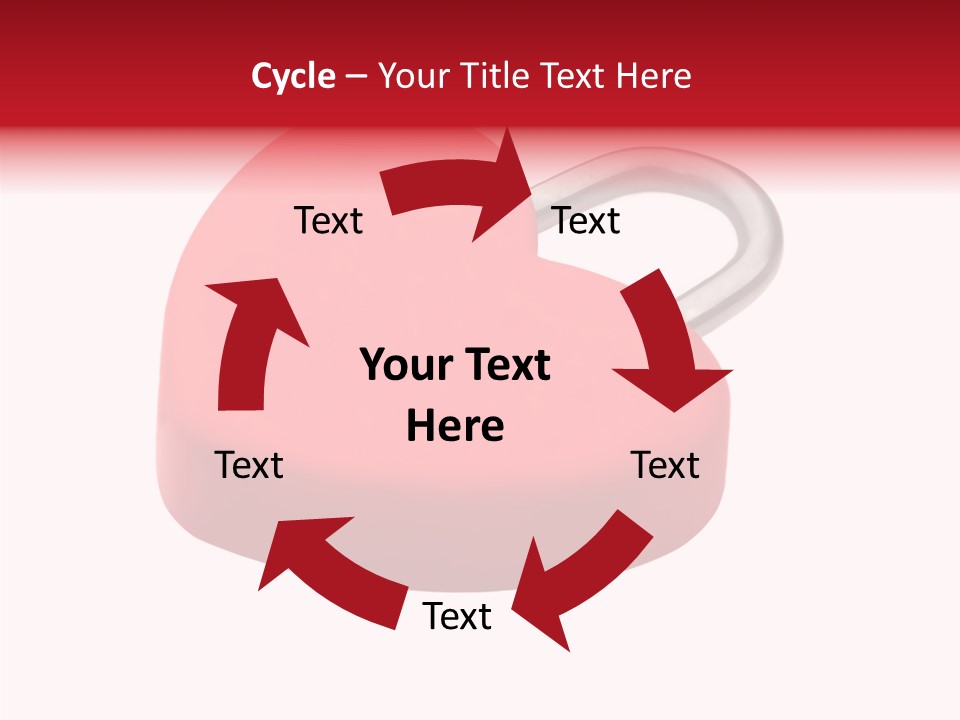 Secure Heart Sign PowerPoint Template