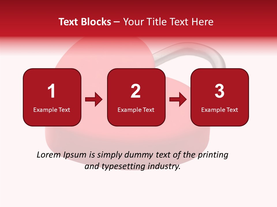 Secure Heart Sign PowerPoint Template