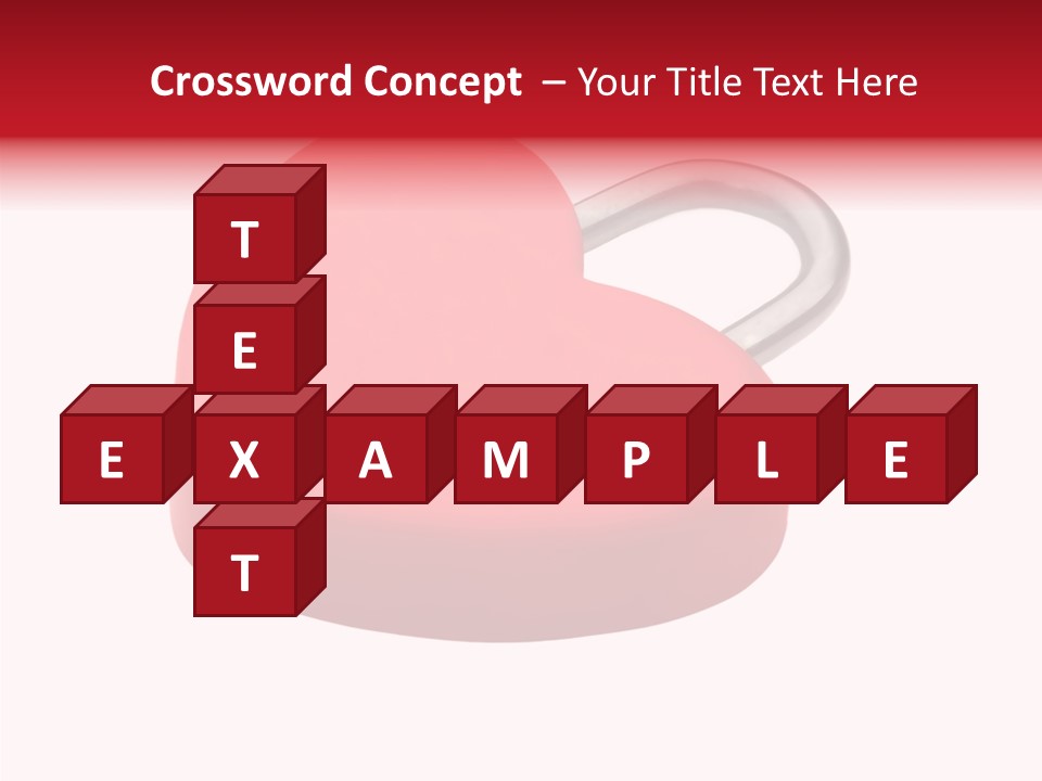 Secure Heart Sign PowerPoint Template