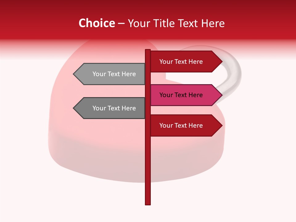 Secure Heart Sign PowerPoint Template