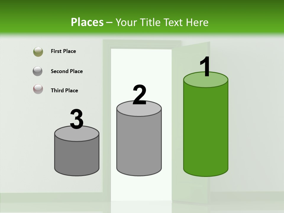 White Door Reflected PowerPoint Template