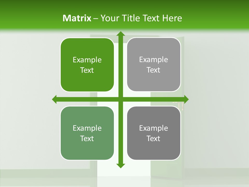 White Door Reflected PowerPoint Template