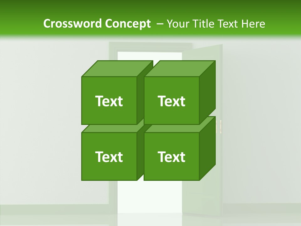 White Door Reflected PowerPoint Template