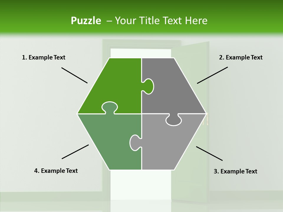 White Door Reflected PowerPoint Template