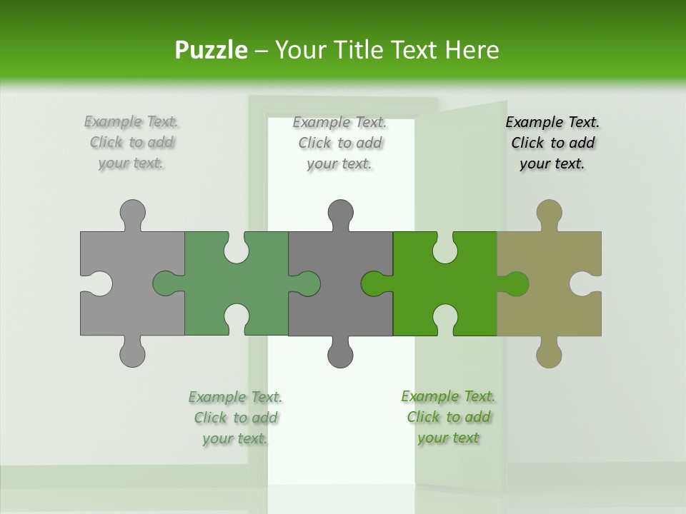 White Door Reflected PowerPoint Template