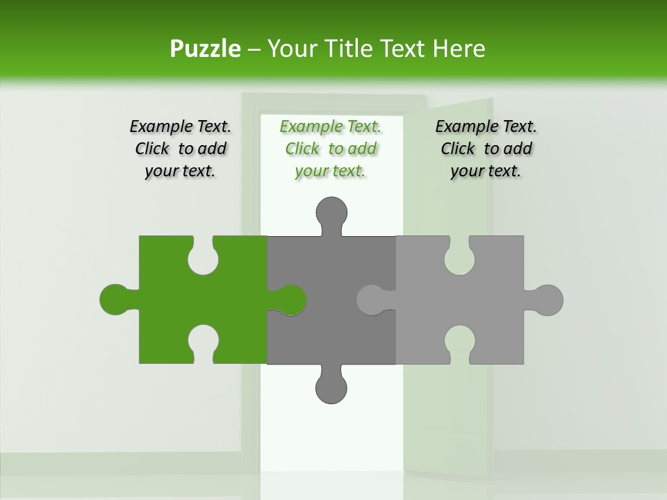 White Door Reflected PowerPoint Template