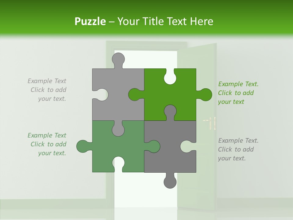 White Door Reflected PowerPoint Template