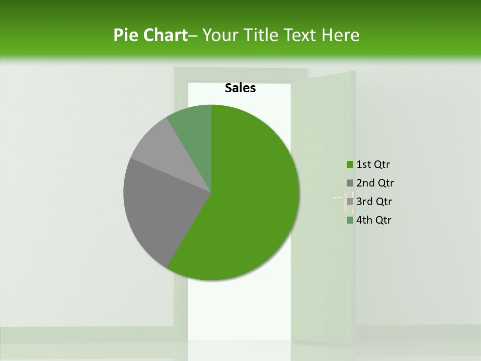 White Door Reflected PowerPoint Template
