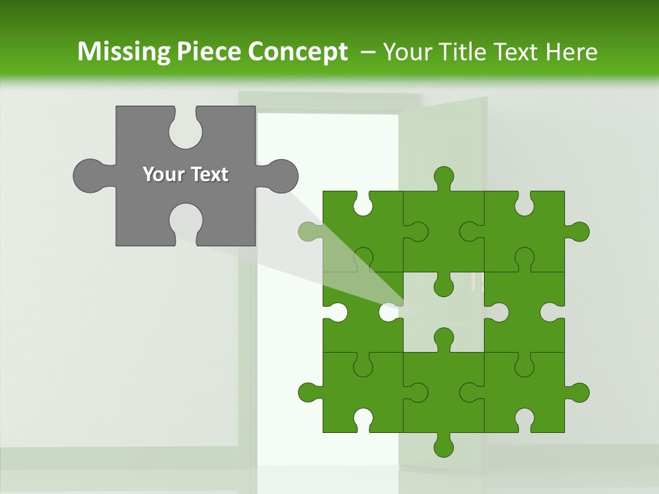 White Door Reflected PowerPoint Template