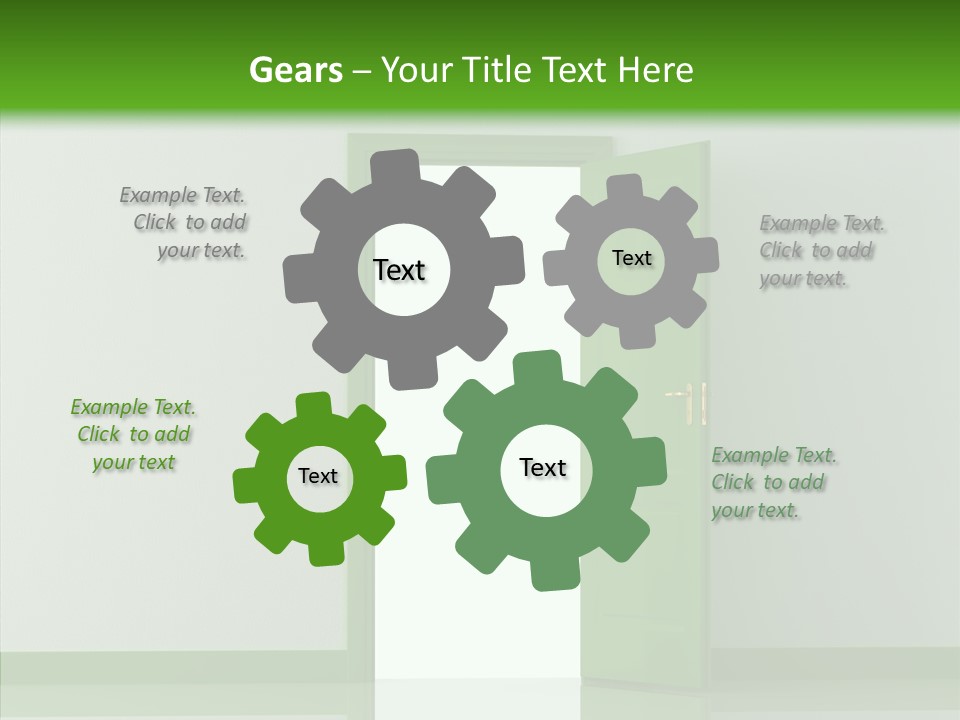 White Door Reflected PowerPoint Template