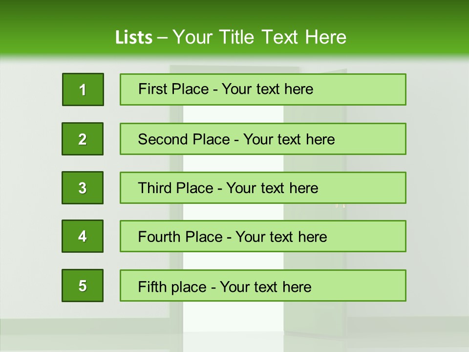 White Door Reflected PowerPoint Template