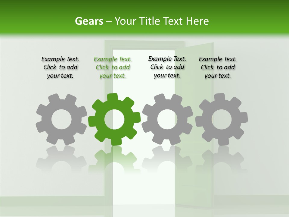 White Door Reflected PowerPoint Template