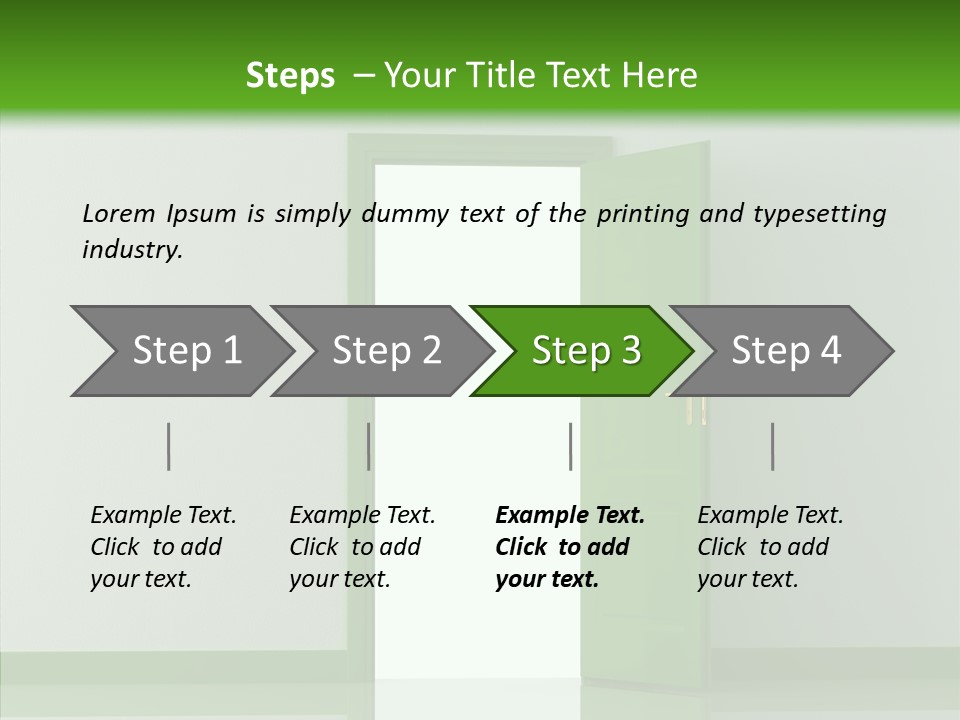 White Door Reflected PowerPoint Template