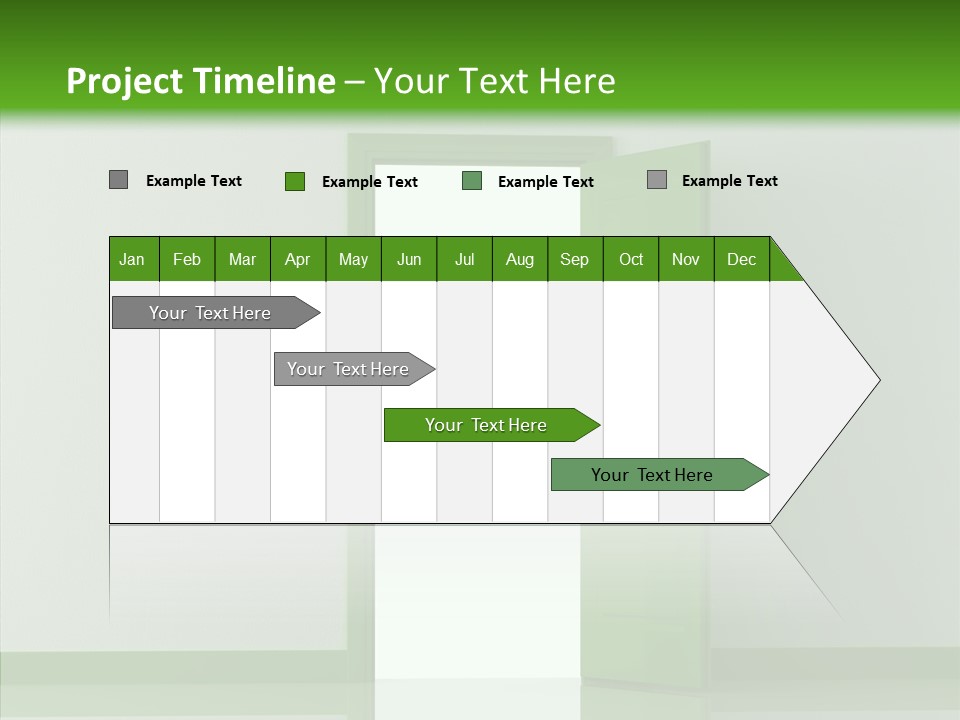 White Door Reflected PowerPoint Template
