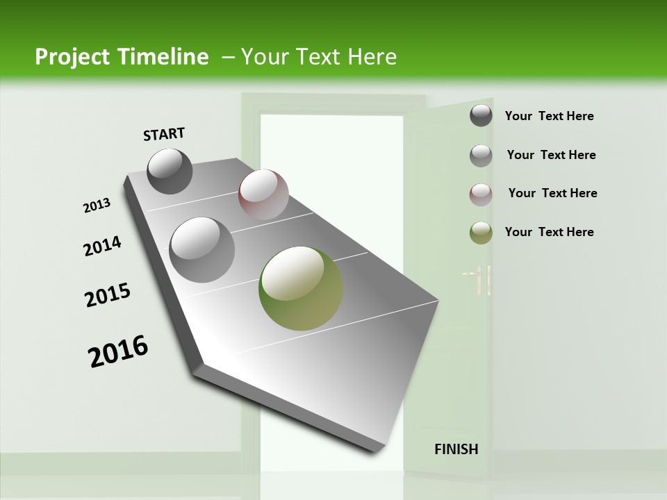 White Door Reflected PowerPoint Template