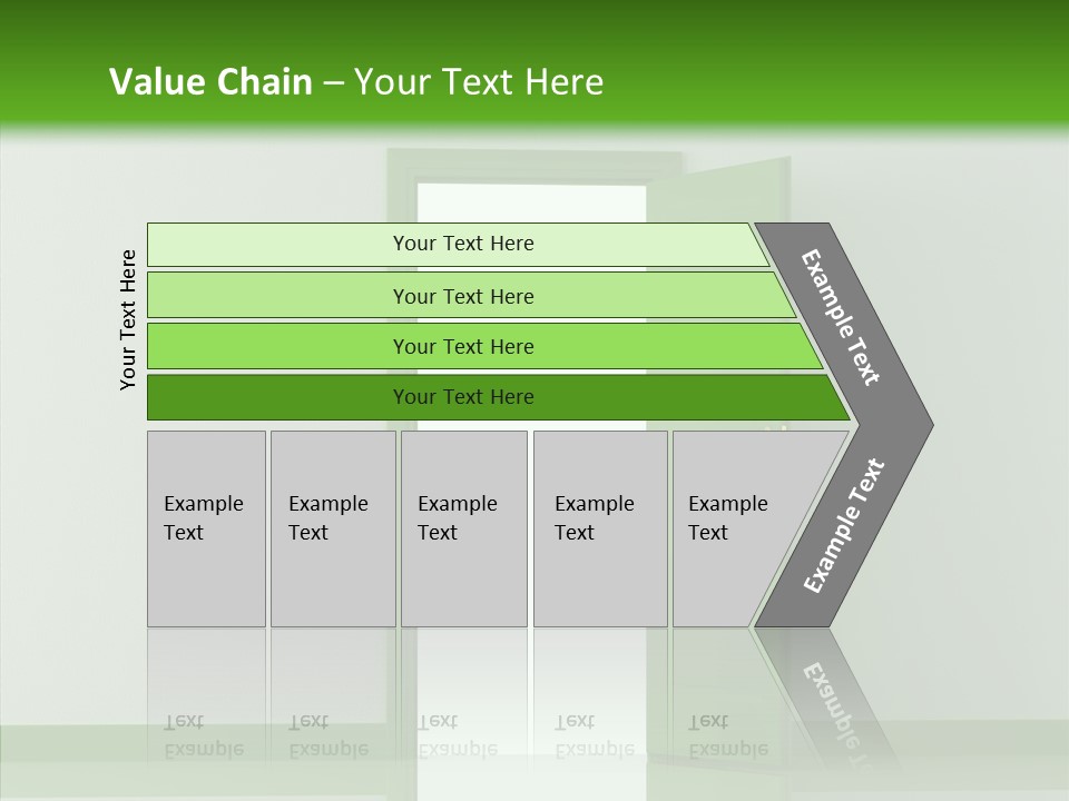 White Door Reflected PowerPoint Template