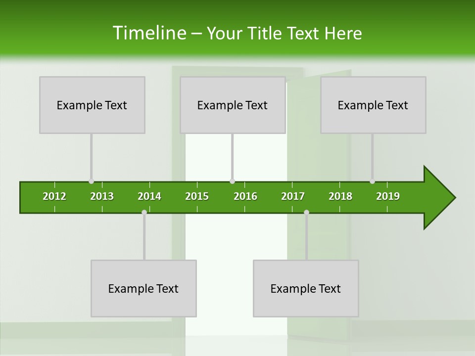 White Door Reflected PowerPoint Template
