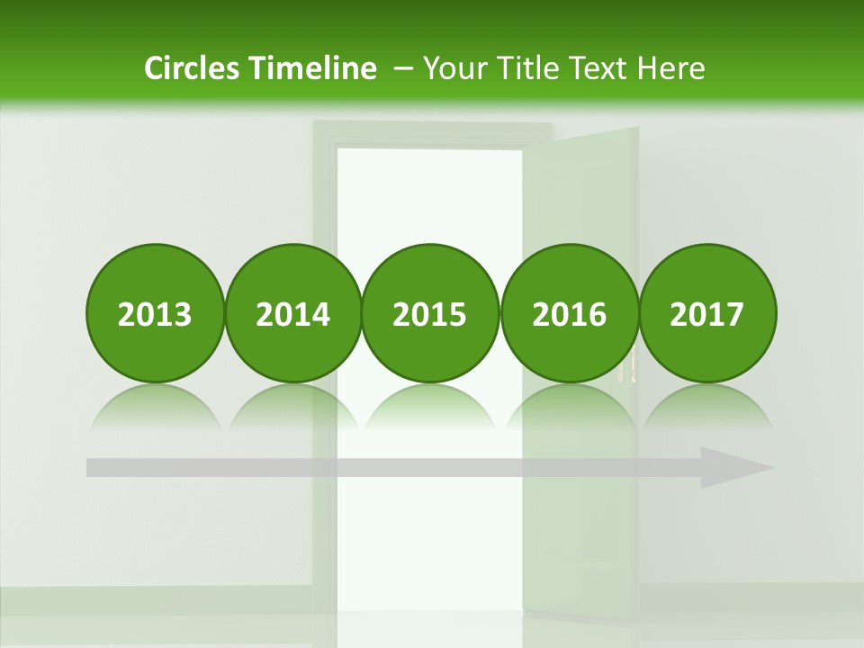 White Door Reflected PowerPoint Template