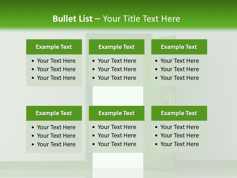White Door Reflected PowerPoint Template